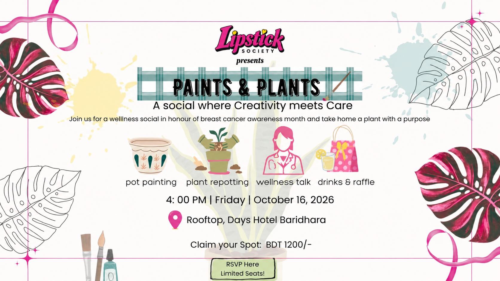 PAINTS & PLANTS - PINK OCTOBER event